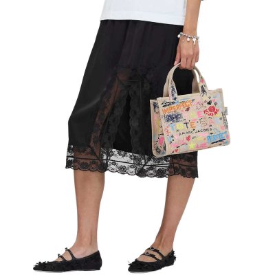 THE PUNK SCRIBBLE CANVAS SMALL TOTE BAG